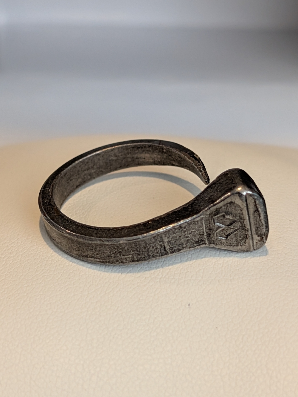 Vintage Horseshoe Nail Ring "Prairie Diamond" Handmade Ring Neat Sz 7